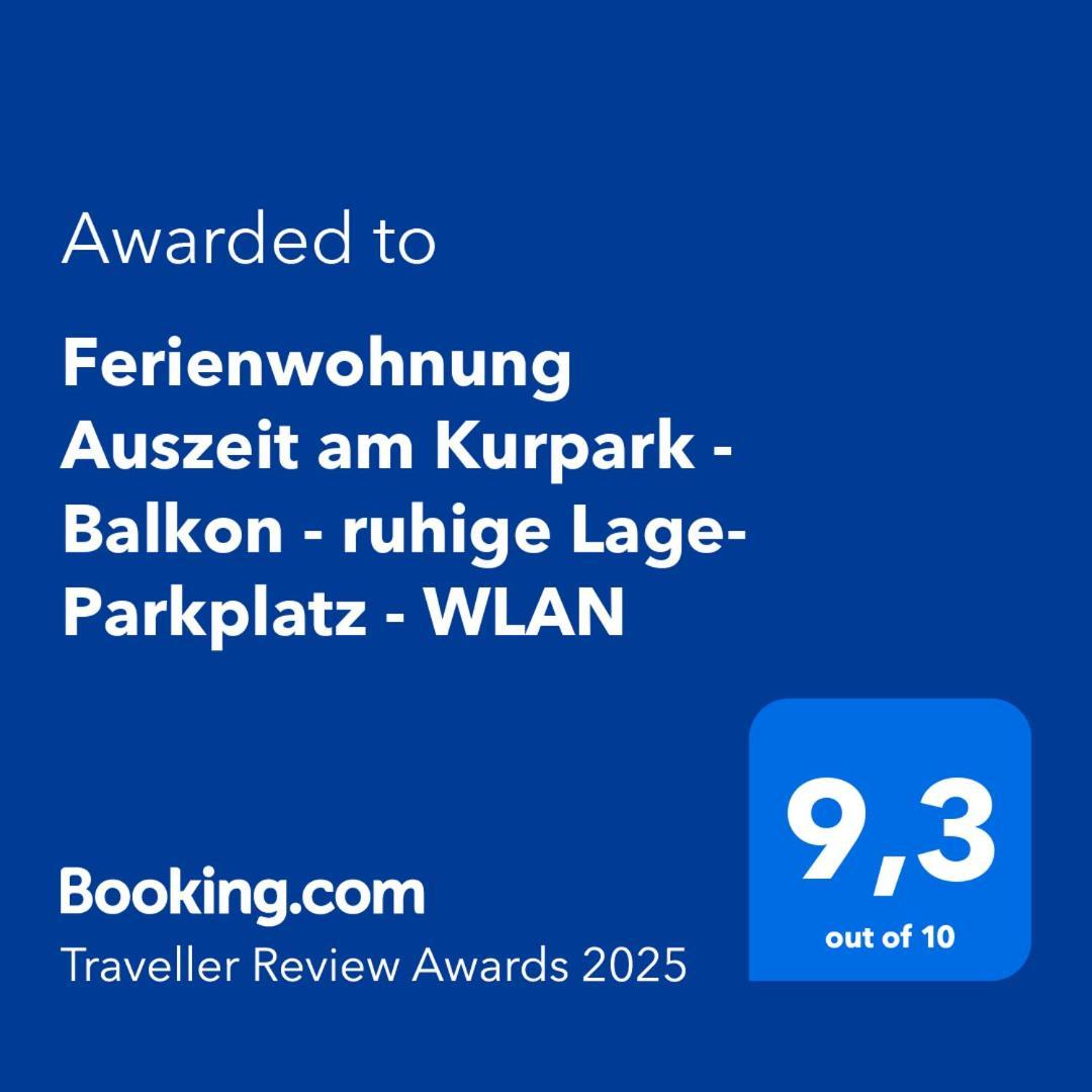 Ferienwohnung Auszeit Am Kurpark Bad Berka - Balkon - Ruhige Lage- Gratis Parkplatz & Wlan Экстерьер фото